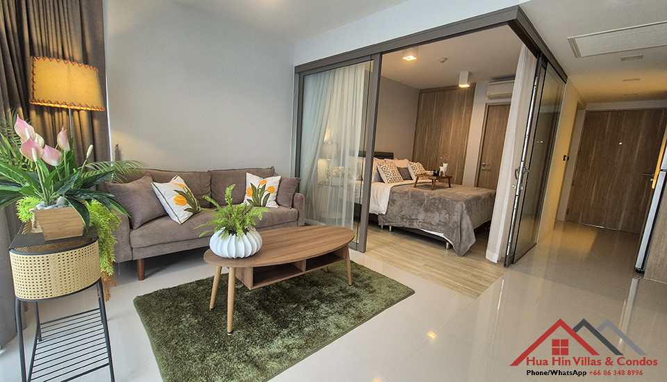 Beautiful one bedroom condo close to the beach for sale in The Pine Hua Hin